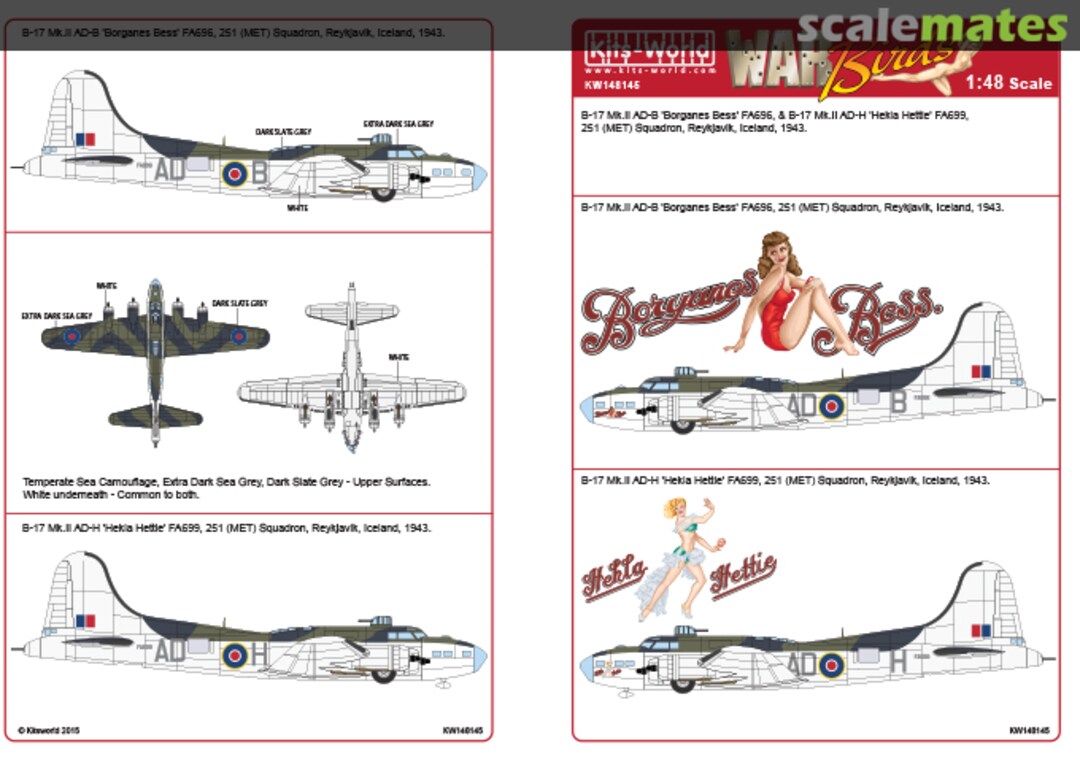 Boxart B-17 Fortress Mk.II KW148145 Kits-World