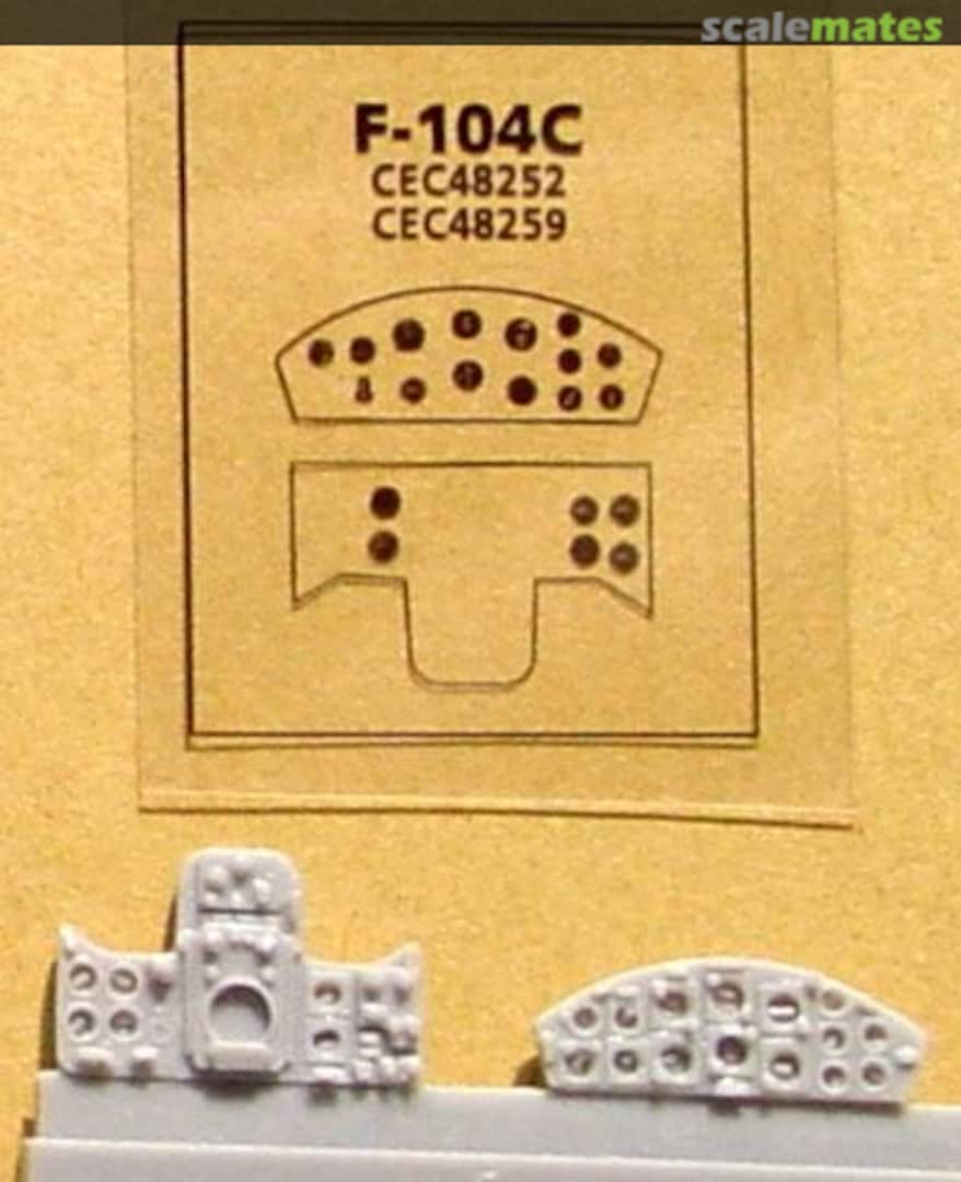 Boxart F-104C Super Detailed Instrument Panel CEC48259 Cutting Edge Modelworks