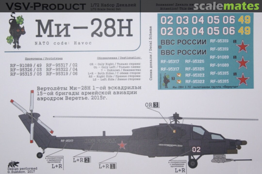 Boxart Mi-28N scale decal and detail set  VSV-Product