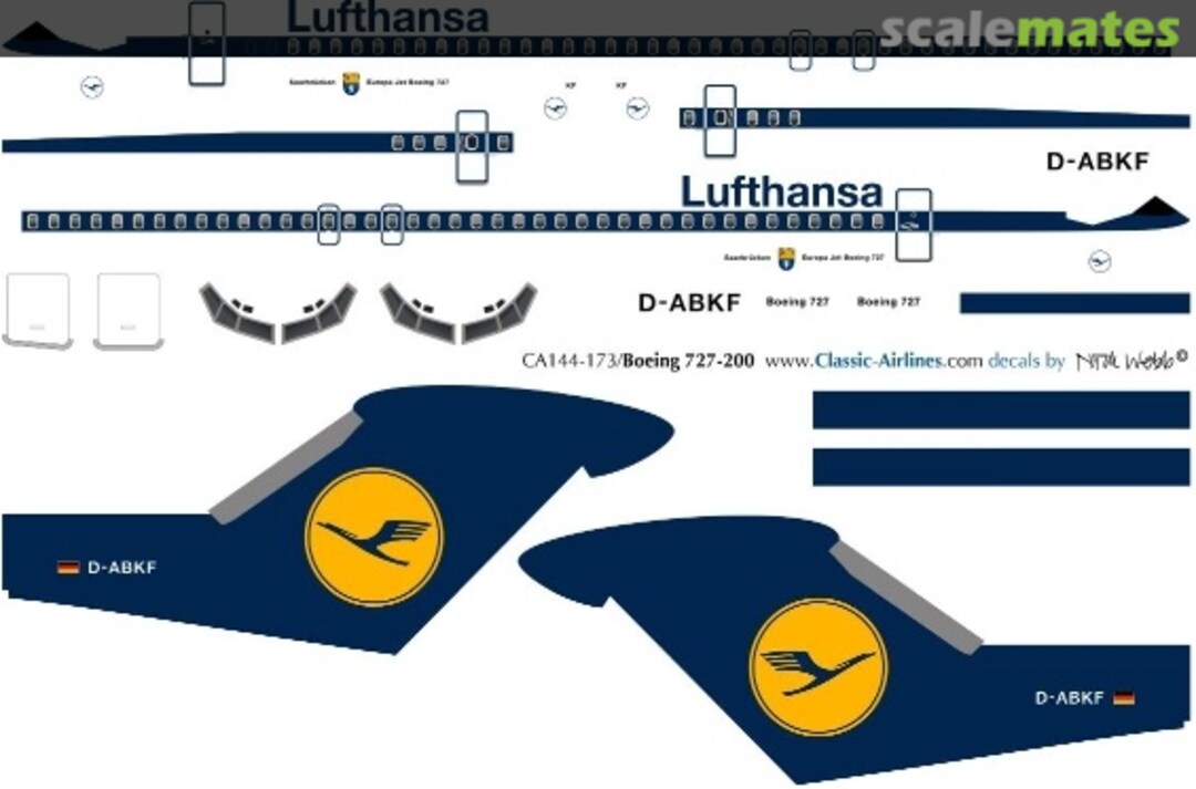 Boxart Lufthansa 727-200 CA144-173 Classic Airlines