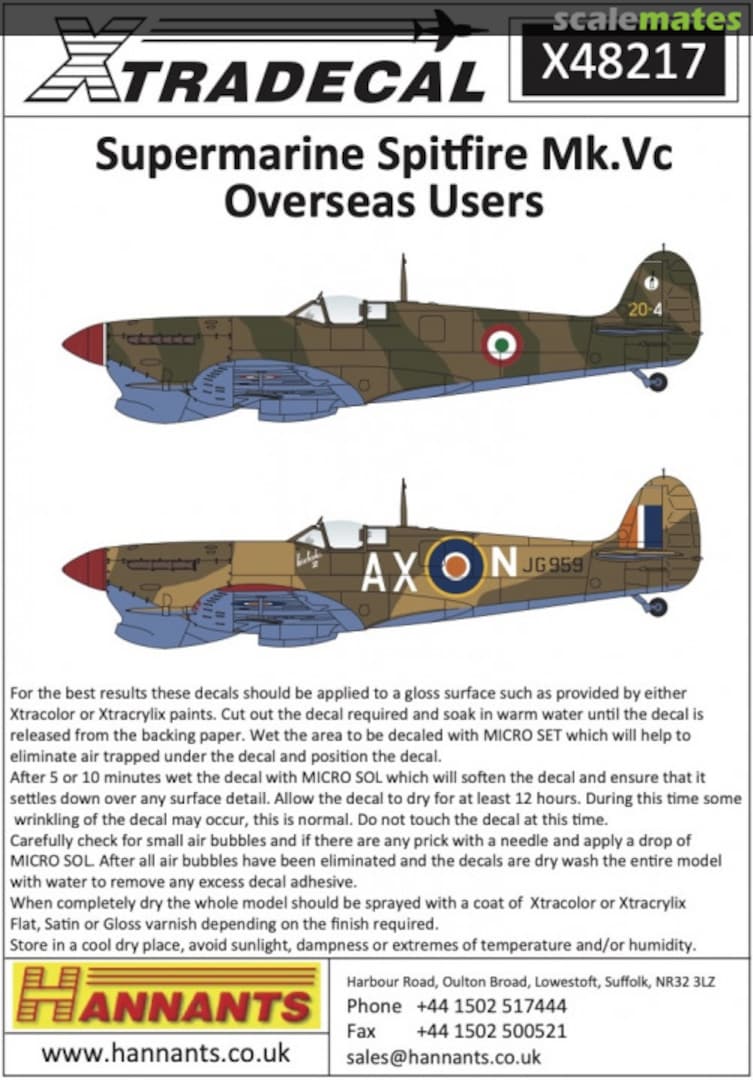 Boxart Supermarine Spitfire Mk.Vc X48217 Xtradecal