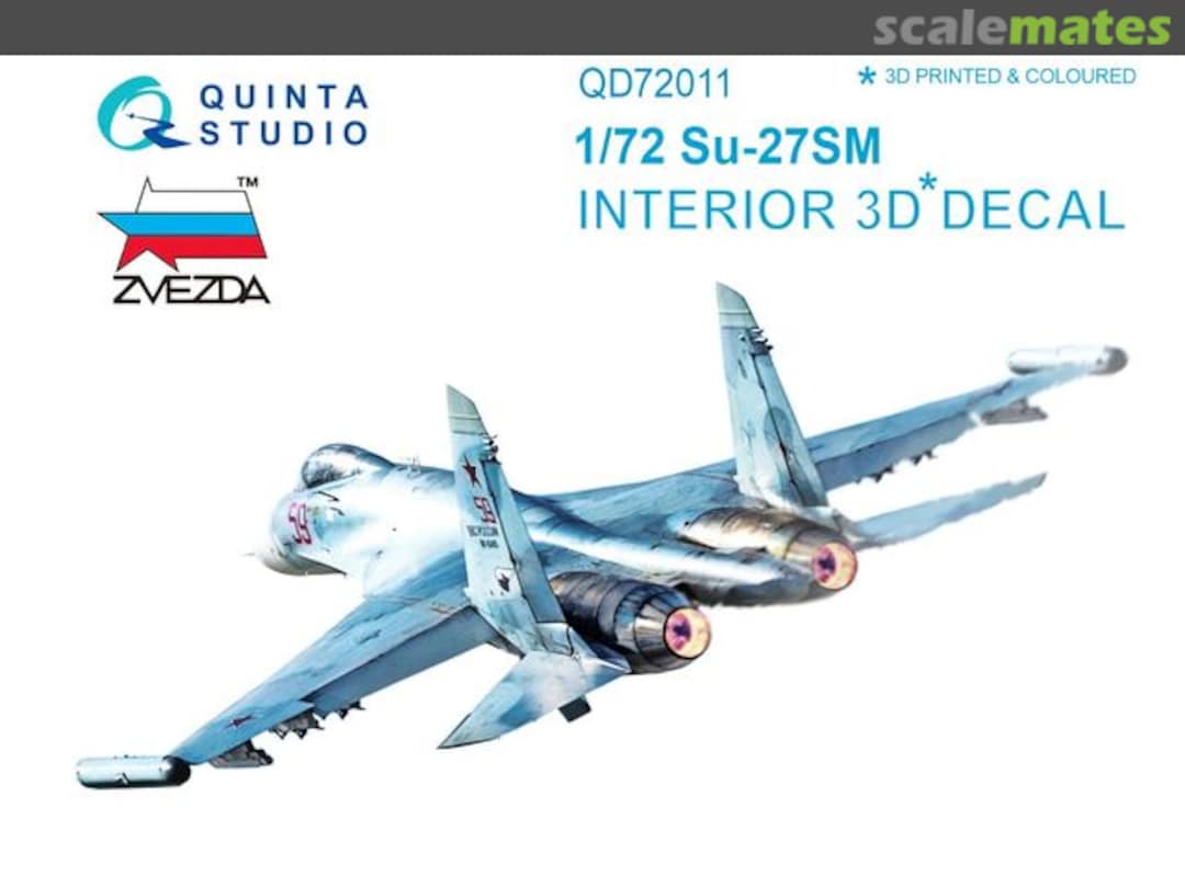 Boxart Su-27SM Interior 3D decal QD72011 Quinta Studio