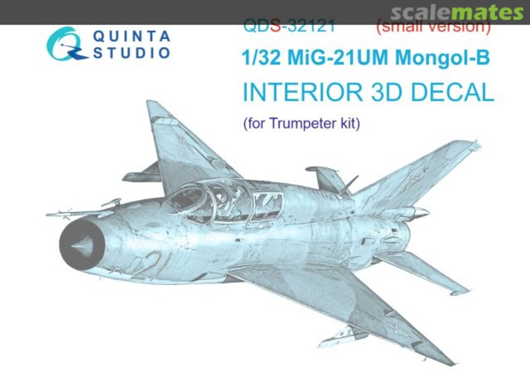 Boxart MiG-21UM Mongol-B interior 3D decals (small version) QDS-32121 Quinta Studio