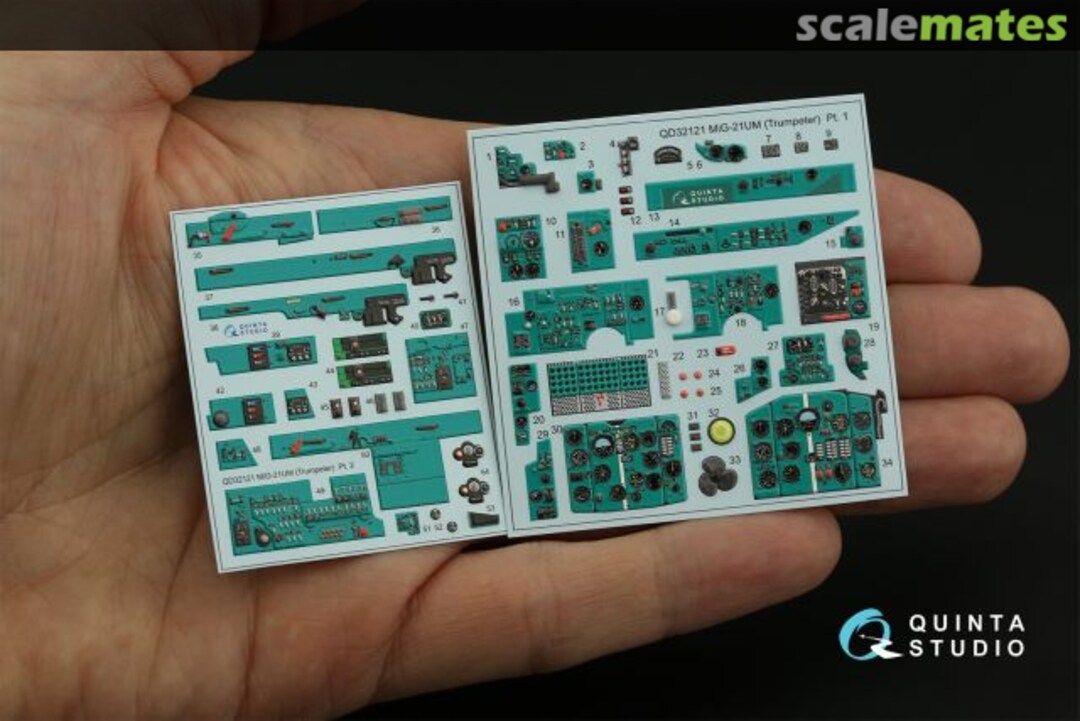 Contents MiG-21UM Mongol-B interior 3D decals (small version) QDS-32121 Quinta Studio