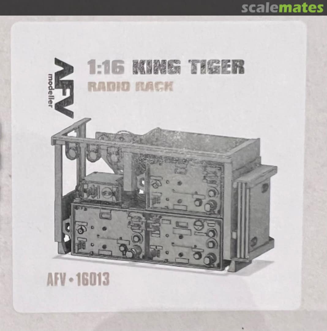 Boxart King Tiger Radio Rack AFV 16013 AFV Modeller Publications