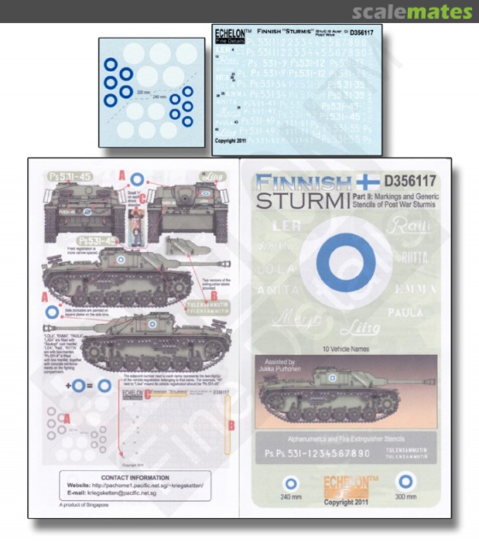 Boxart Finnish Sturmi Markings & Generic Stencils Pt2 (Post War) Decals D356117 Echelon Fine Details