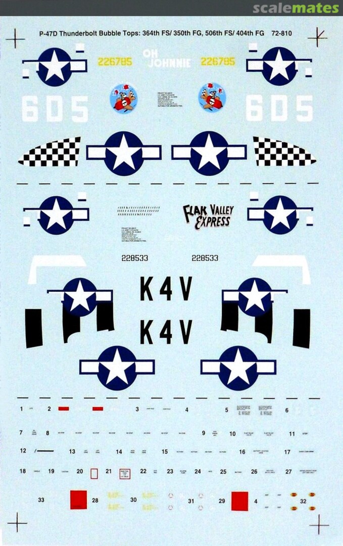 Boxart P-47D Bubble Tops 72-0810 SuperScale International