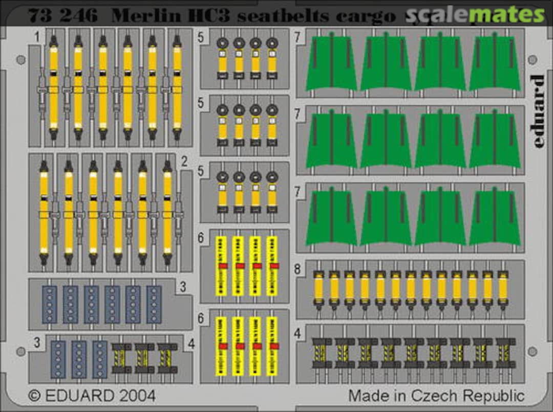 Boxart Merlin HC3 seatbelts cargo type 73246 Eduard