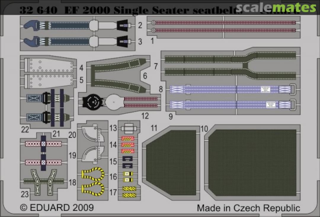 Boxart EF-2000 Typhoon Single Seater seatbelts 32640 Eduard