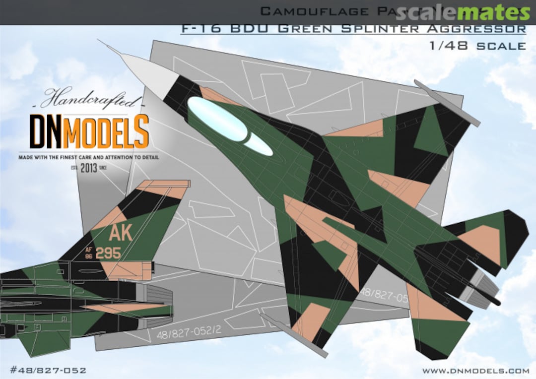 Boxart F-16C BDU Green Splinter Aggressor 48/827-052 DN Models