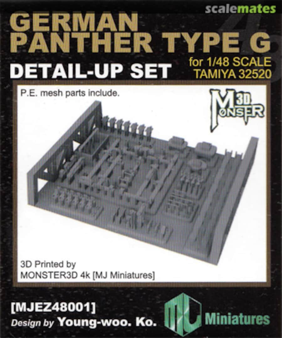 Boxart German Panther Type G detail set MJEZ48001 MJ Miniatures