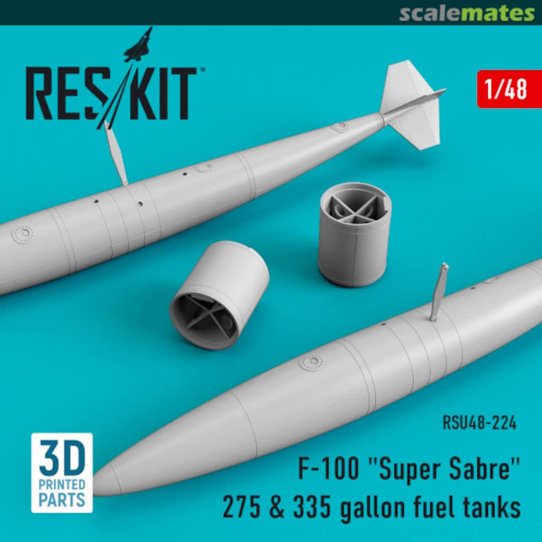 Boxart F-100 Super Sabre - 275 & 335 gallon fuel tanks RSU48-0224 ResKit