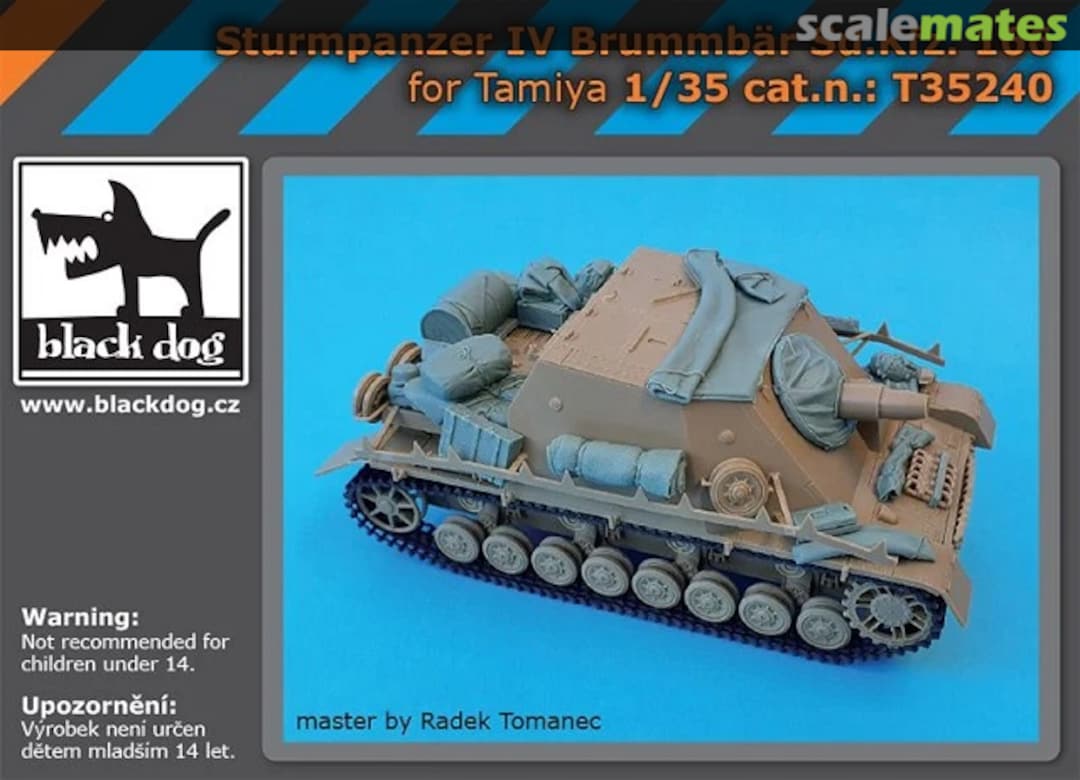 Boxart Sturmpanzer IV Brummbär Sd.Kfz. 166 Accessories set - Tamiya - T35240 Black Dog