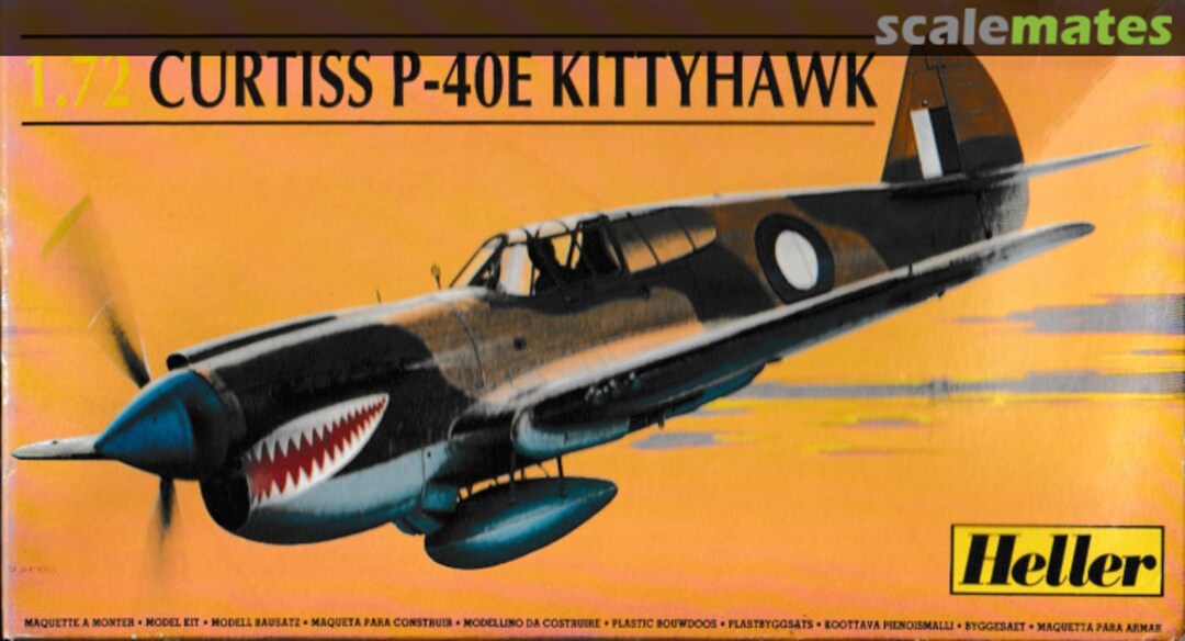 Boxart Curtiss P-40E Kittyhawk 80266 Heller