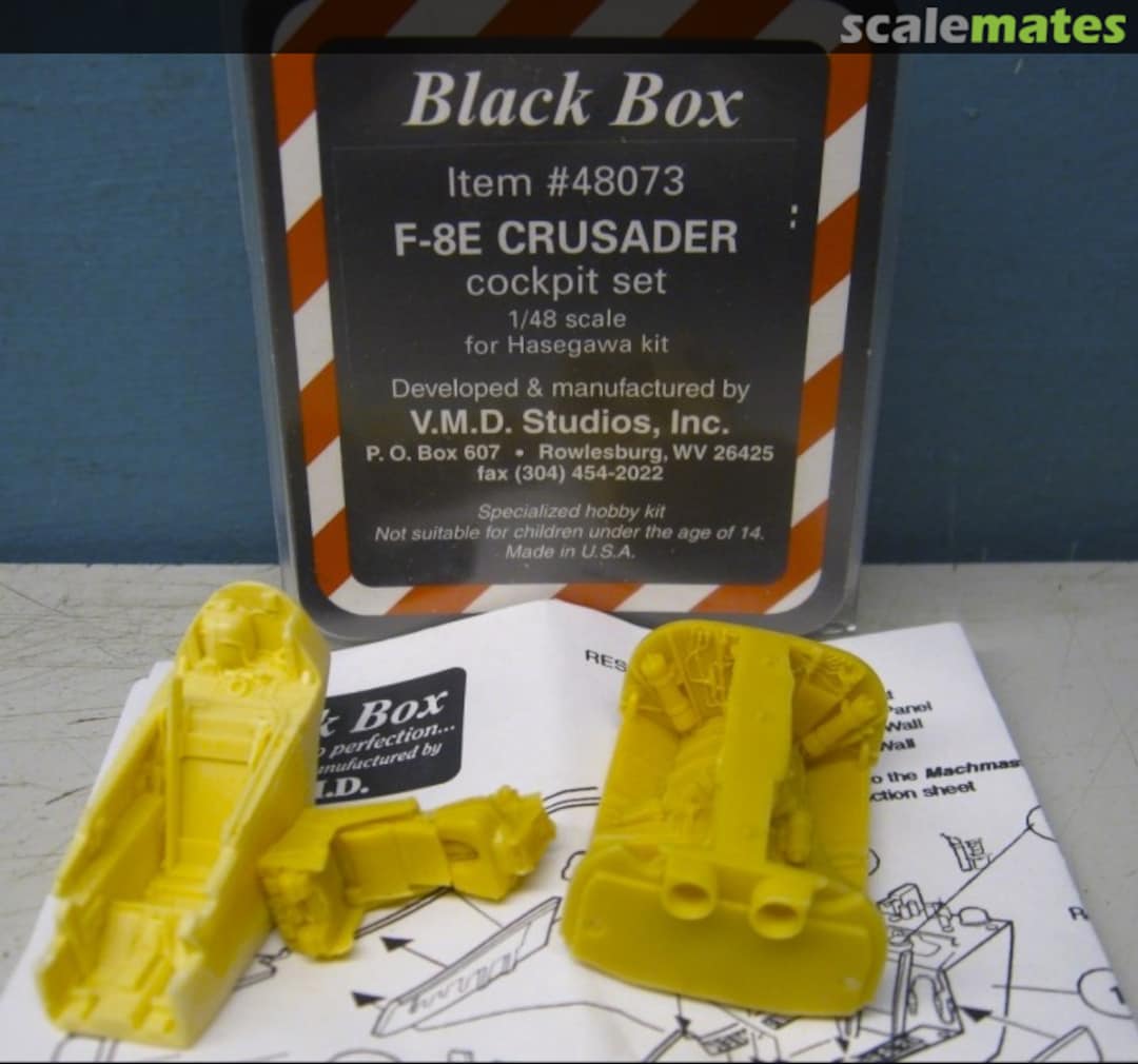 Boxart F-8E Crusader - Cockpit Set 48073 Black Box