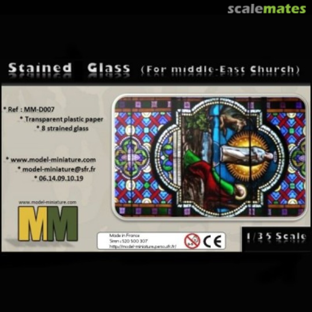 Boxart Stained Glass Window for Middle Eastern Church MM-D007 Model Miniature