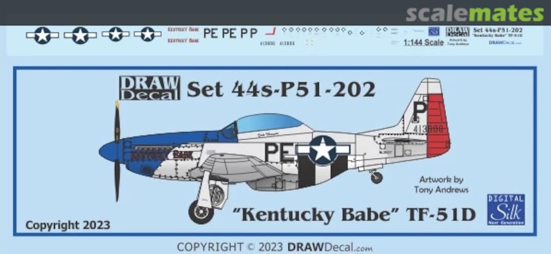 Boxart “Kentucky Babe” TF-51D 44-P51-202 Draw Decal