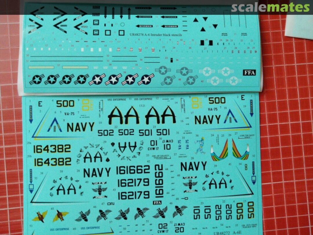 Contents A-6E Intruder VA-75 Pt.II with stencils UR48272 UpRise