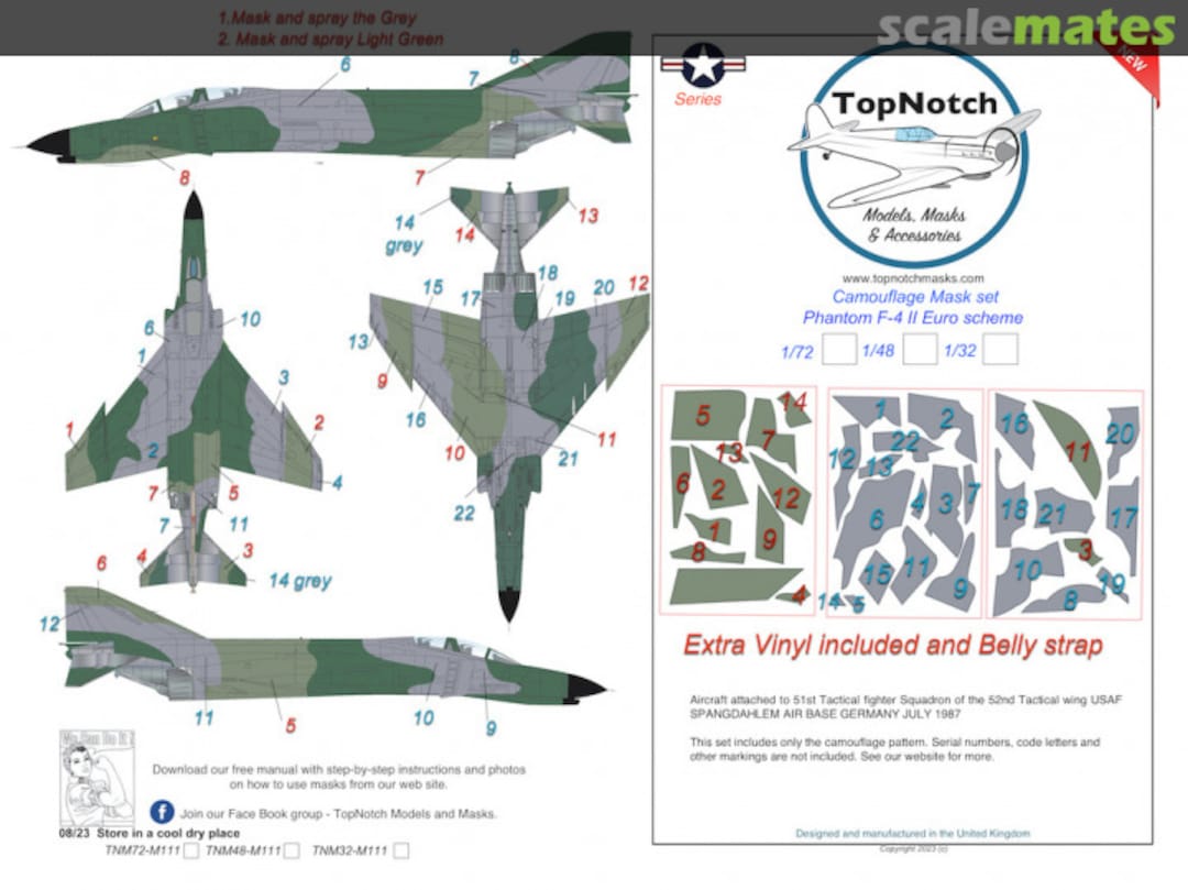 Boxart Deion:McDonnell F-4E Phantom Euro scheme TNM48-M111 TopNotch