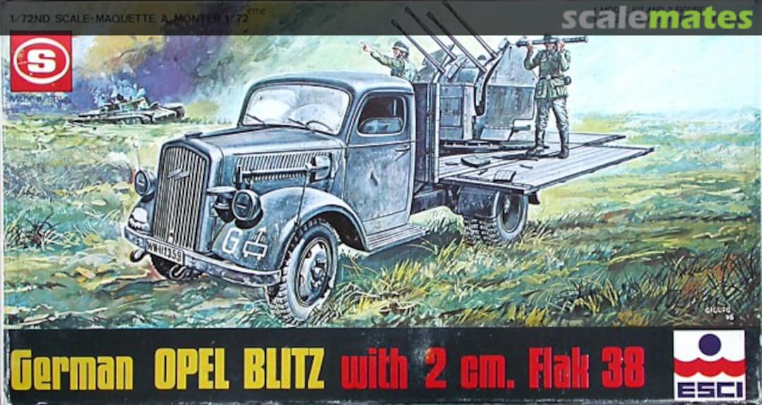 Boxart German Opel Blitz with 2 cm. Flak 38 8052 Soldat