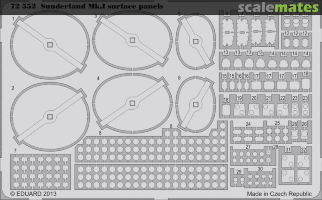 Boxart Sunderland Mk.I surface panels 72552 Eduard