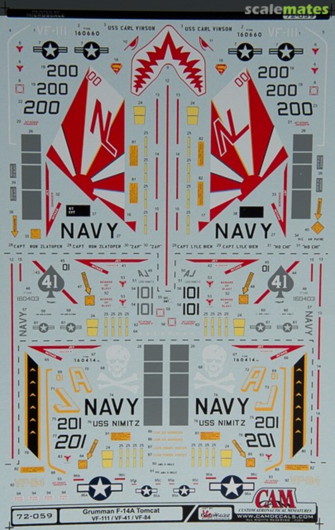 Boxart VF-111 / VF-41 / VF-84 72-059 CAM