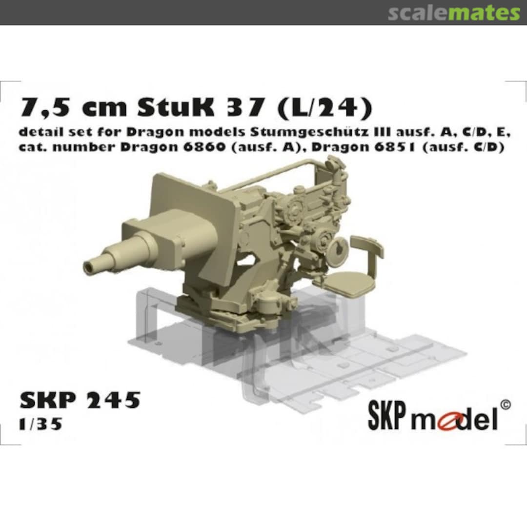 Boxart 7.5 cm StuK 37 (L/24) SKP 245 SKP model