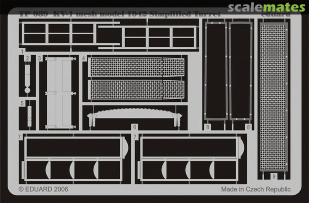 Boxart KV-1 mesh Simplified turret TP089 Eduard