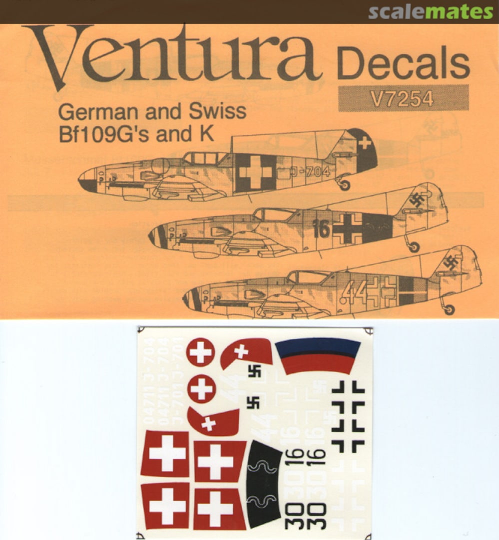 Boxart German and Swiss Bf109Gs and Ks V7254 Ventura