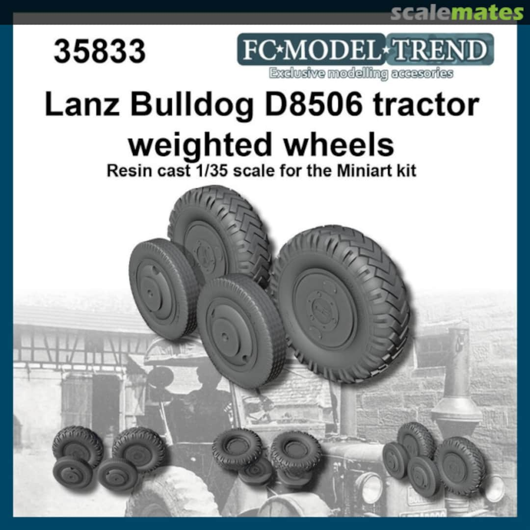 Boxart Lanz Bulldog D8506 Tractor Weighted Wheels 35833 FC Model Trend