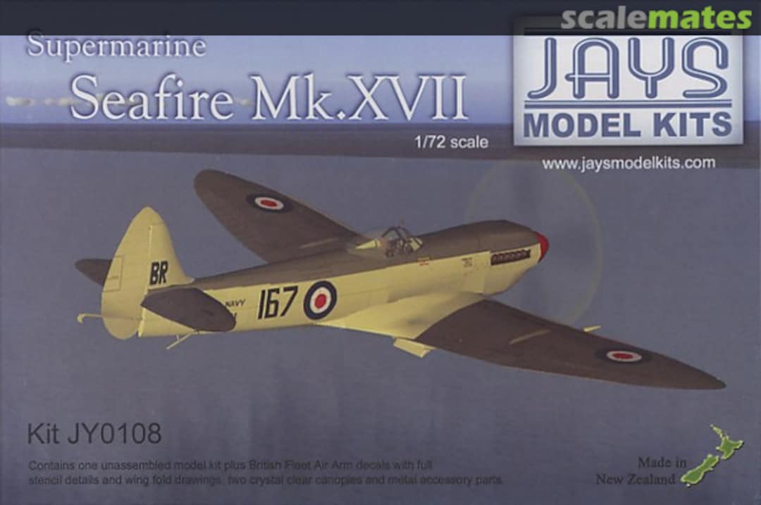 Boxart Supermarine Seafire Mk.XVII JY0108 JAYS Model Kits