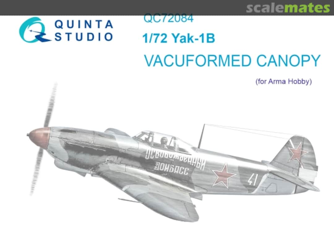 Boxart Yak-1B Vacuformed Canopy QC72084 Quinta Studio