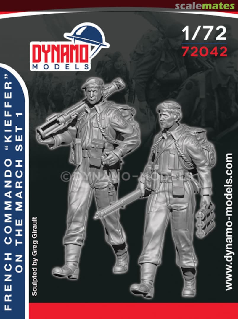 Boxart French Commando "Kieffer" - Normandy 1944 - marching - set 1 72042 Dynamo Models