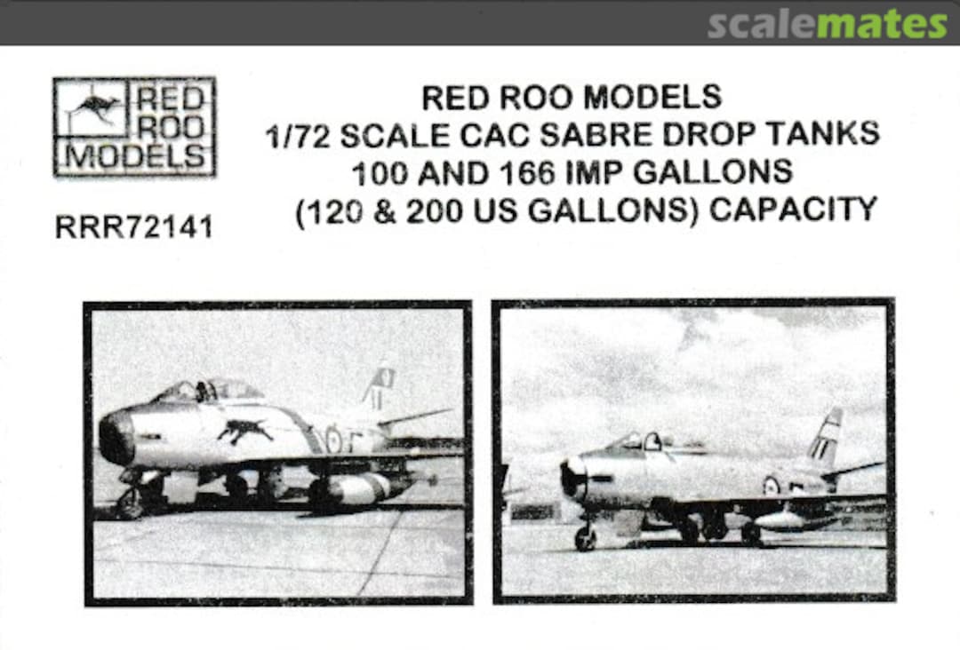 Boxart CAC Sabre Drop Tanks RRR72141 Red Roo Models