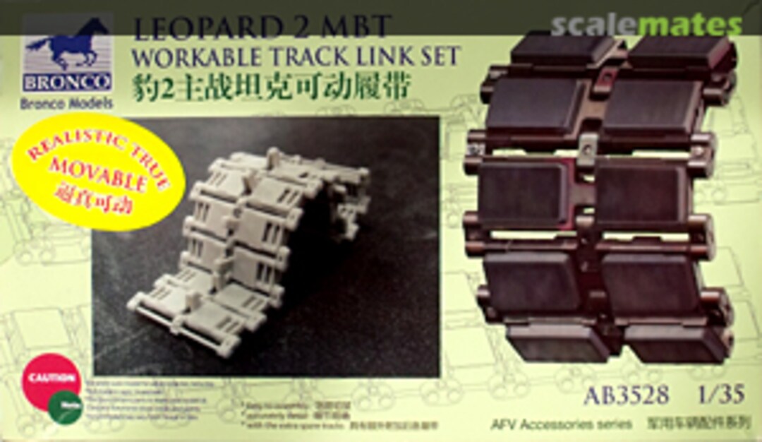 Boxart Leopard 2 MBT Workable Track Link Set AB3528 Bronco