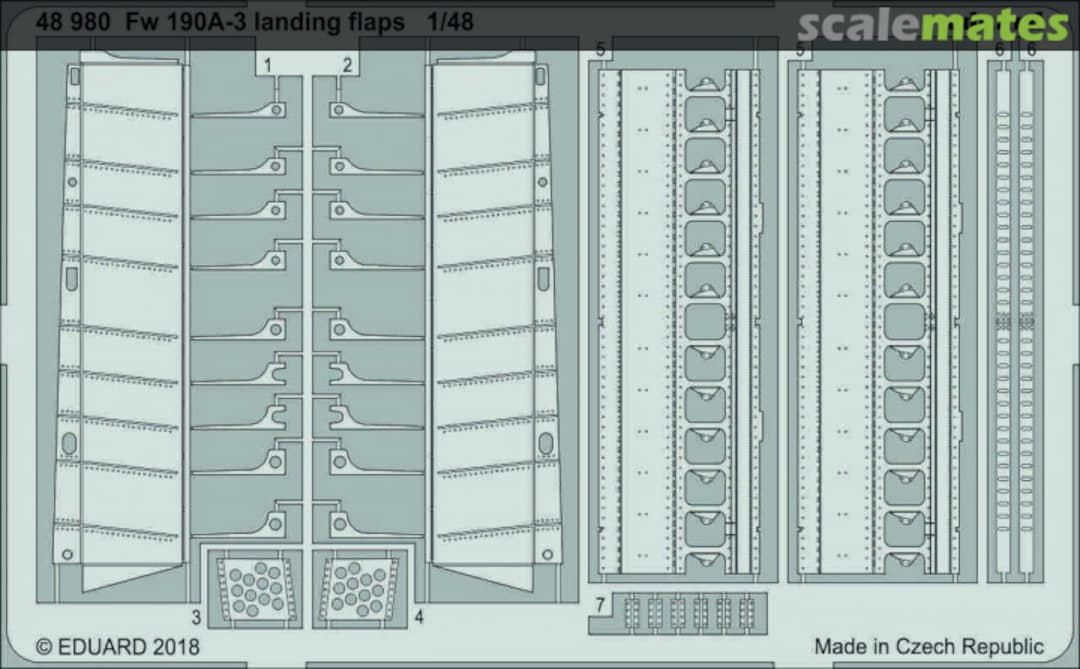 Boxart Fw 190A-3 landing flaps 48980 Eduard