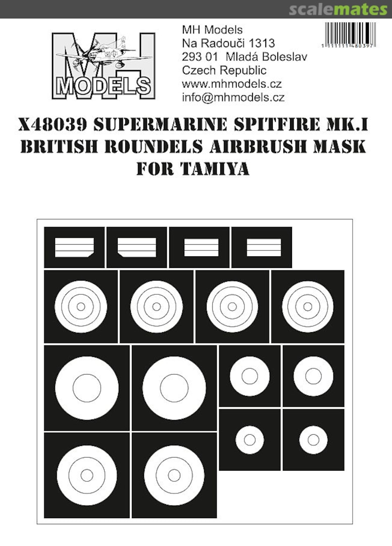 Boxart Supermarine Spitfire MK.I British Roundels X48039 MH Models