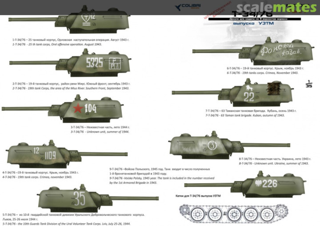 Boxart T-34/76 35033 Colibri Decals