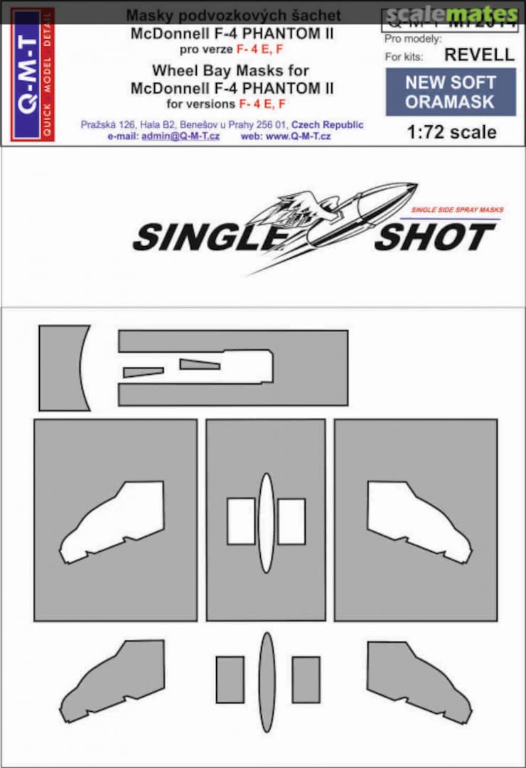 Boxart Wheel Bay Mask for F-4 PHANTOM II M72014 Q-M-T