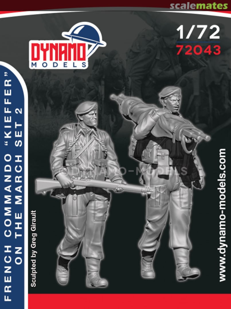 Boxart French Commando "Kieffer" - Normandy 1944 - marching - set 2 72043 Dynamo Models