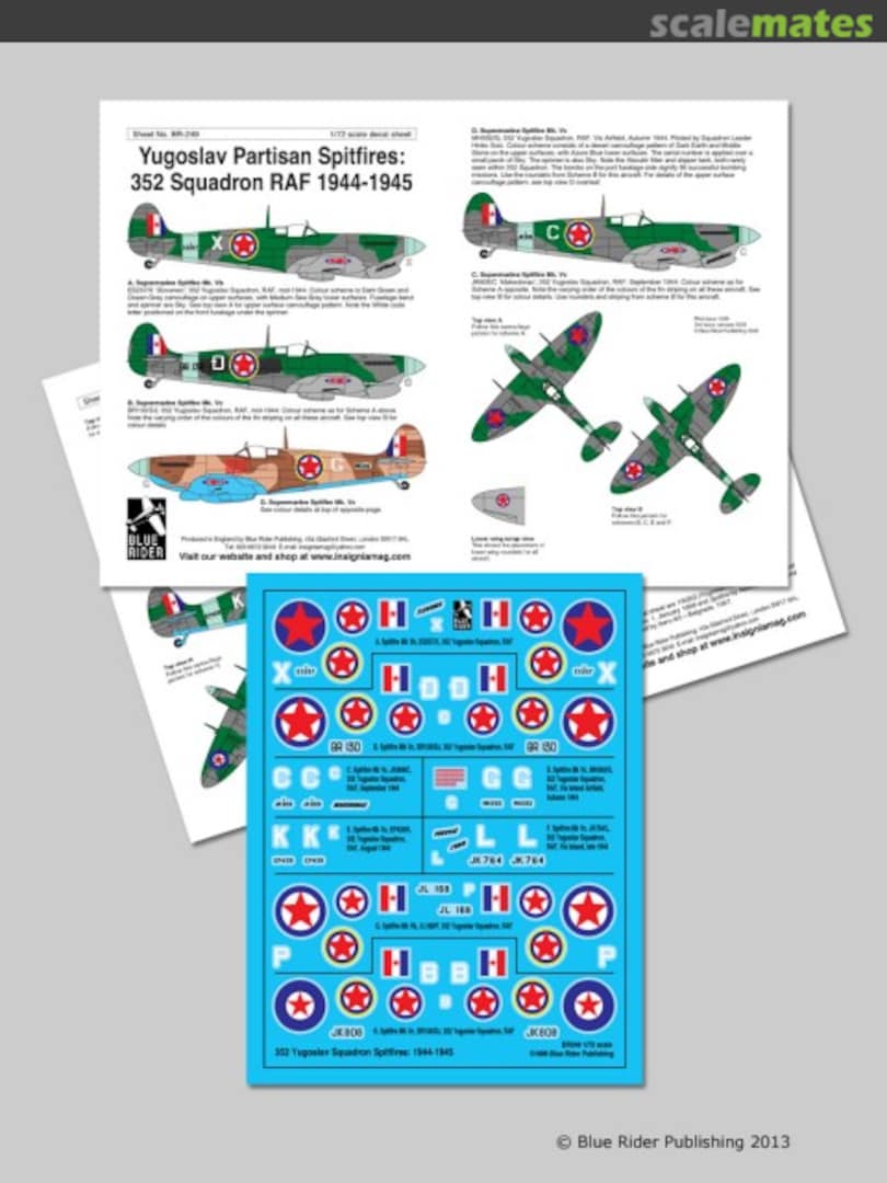 Boxart Yugoslav Partisan Spitfires: BR-249 Blue Rider