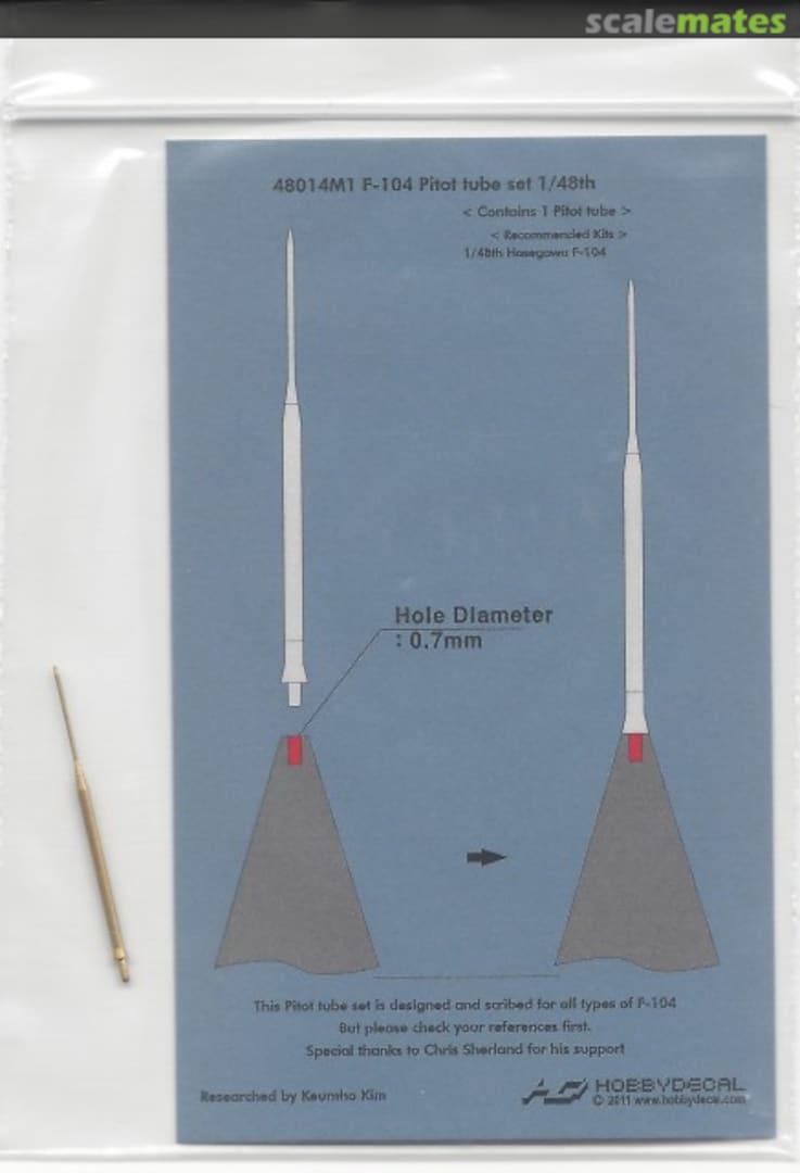 Boxart F-104 Pitot tube set 48014M1 HobbyDecal