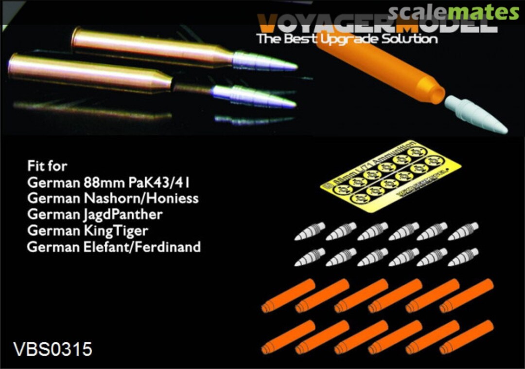 Contents 88mm L/71 Ammunition VBS0315 Voyager Model