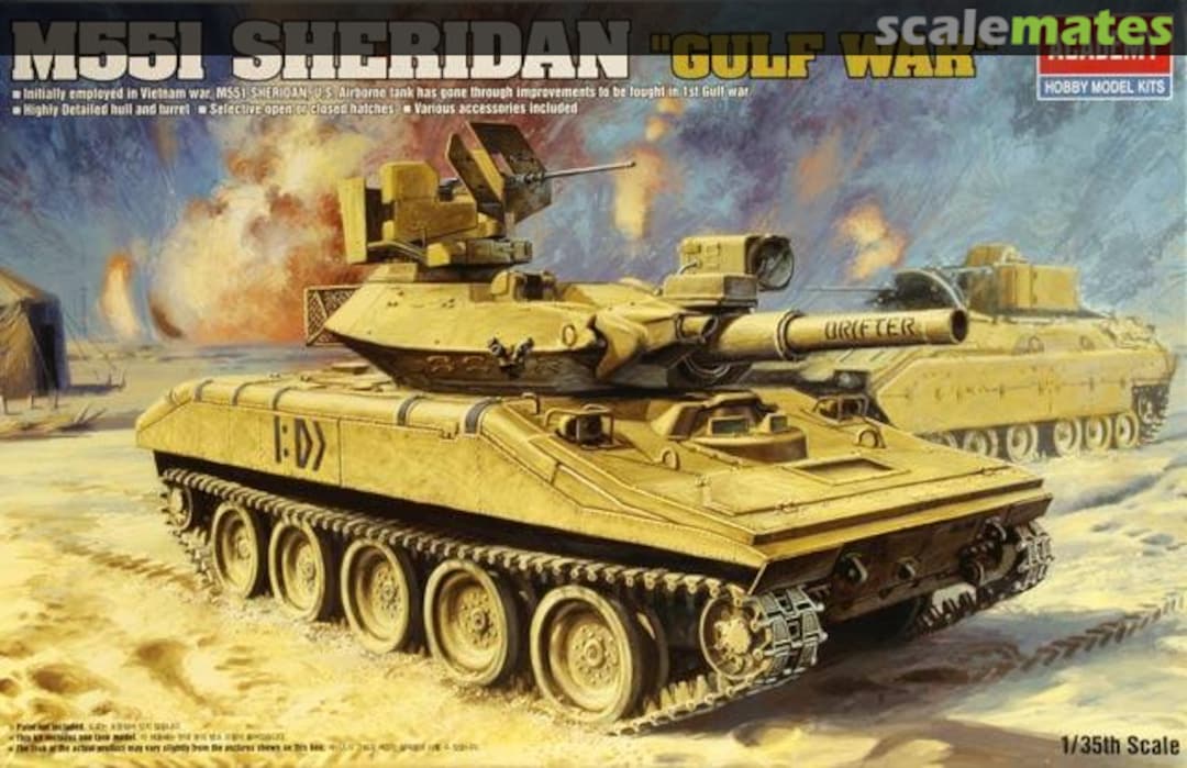 Boxart M551 Sheridan Gulf War 13208 Academy