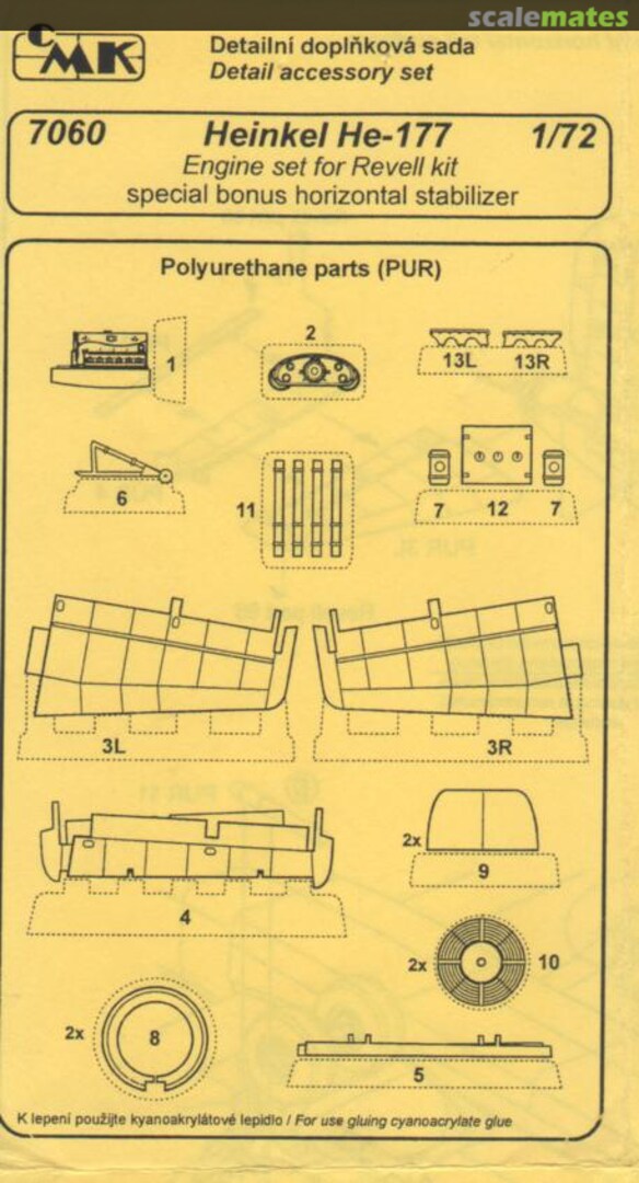 Boxart Heinkel He 177 - Engine set (DB-610) 7060 CMK