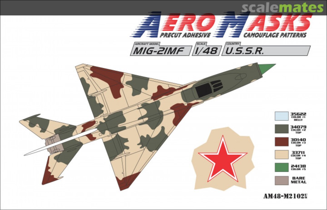 Boxart MiG-21MF USSR AM48-M2102 AeroMasks