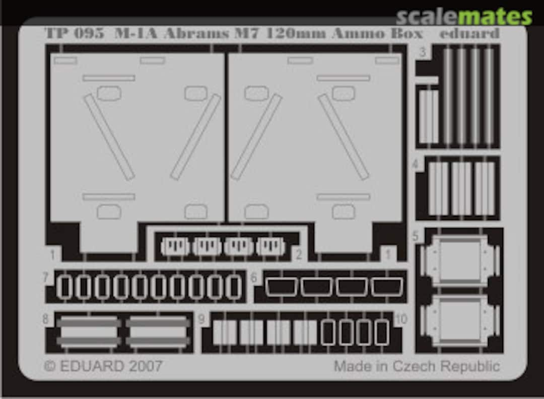 Boxart M-1A M7 120mm Ammo. Box TP095 Eduard