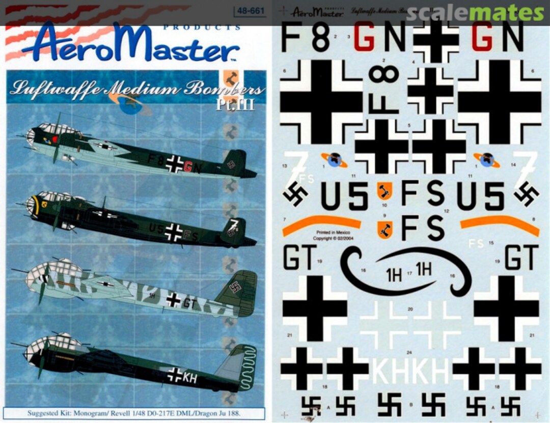 Boxart Luftwaffe Medium Bombers Pt. III 48-661 AeroMaster