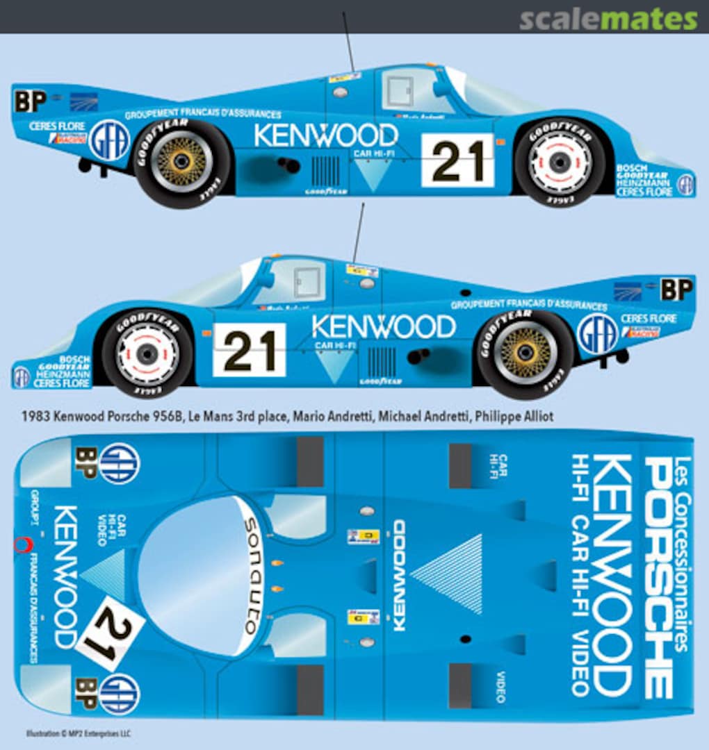 Boxart Porsche 956 #101 "KENWOOD"  Indycals