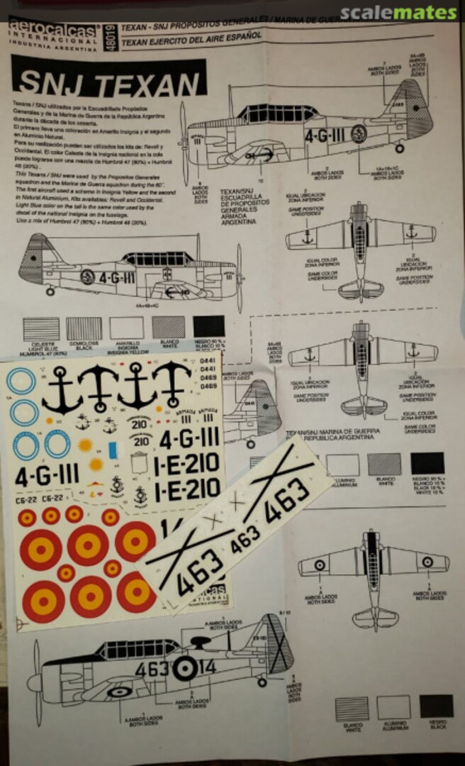 Boxart SNJ TEXAN 48019 Aerocalcas Argentinas